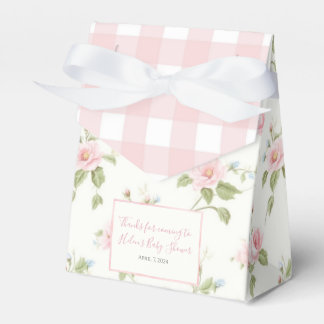 Pink Bow Girl Preppy Southern Baby Shower Favor Box