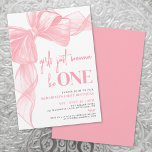 Pink Bow Girls Just Wanna Be ONE 1st Birthday Invitation<br><div class="desc">She’s Tying Up Her Twenties 30th Birthday Invitation. This chic design showcases a striking watercolor bow with a ribbon frame accenting the top and left side, giving the card a stylish and playful feel. The phrase “She’s Tying Up Her Twenties” is displayed in the lower right corner in graceful script,...</div>
