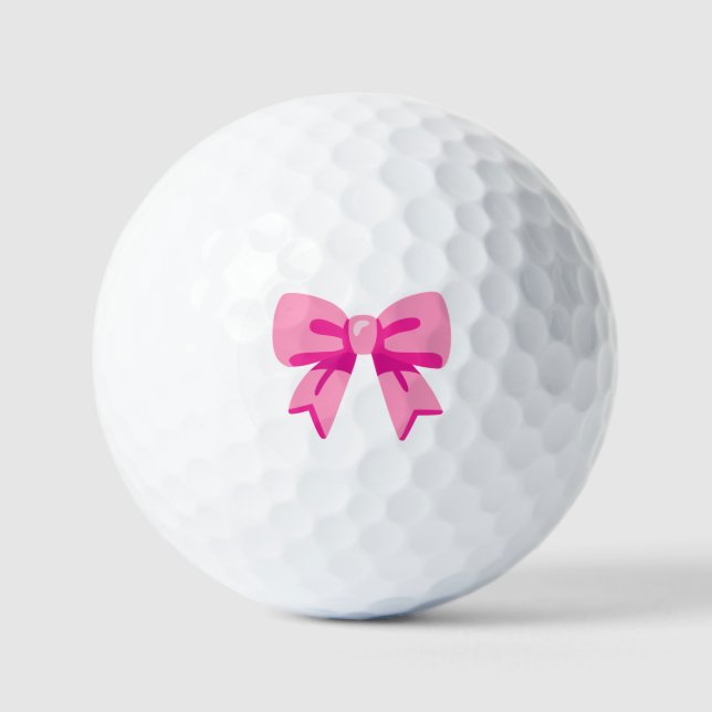 Pink Bow Golf Balls (Front)
