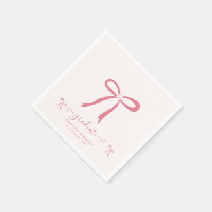 Pink Bow Graduation Party  Napkin