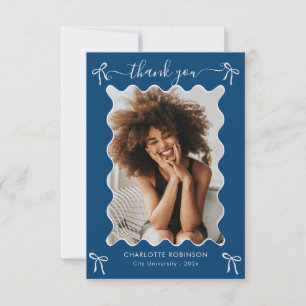 Pink Bow Graduation Party  Thank You Card