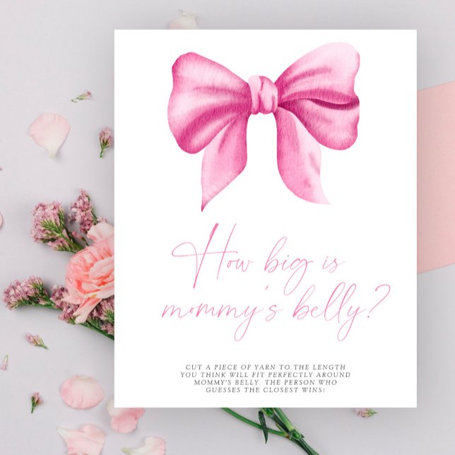 Pink bow - how big is mommy's belly game  poster (Creator Uploaded)