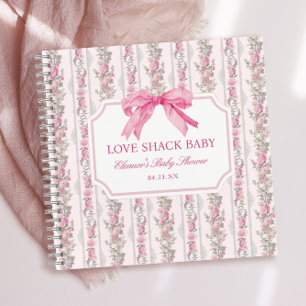 Pink Bow Love Shack Baby shower livre d'or