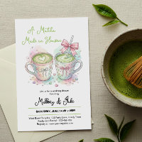 Pink Bow Matcha Made in Heaven Wedding Shower