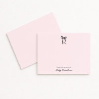 Pink Bow Nursery Note Card