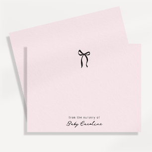 Pink Bow Nursery Note Card