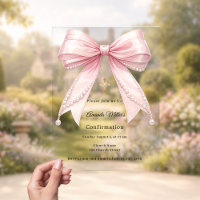 Pink bow pearls girl elegant luxury Confirmation