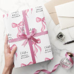 Pink Bow Personalized Bridal Shower Wrapping Paper<br><div class="desc">Pink Bow Personalized Bridal Shower Wrapping Paper.   Perfect for the trendy "She's tying the knot" party themes.   Personalize with the bride-to-be's name and event.  © Kimbellished,  LLC</div>