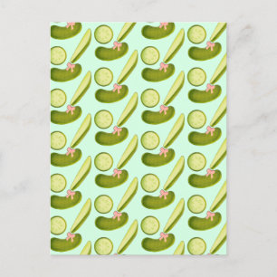 Pink Bow Pickles Postcard