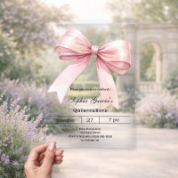 Pink bow Quinceanera luxury clear