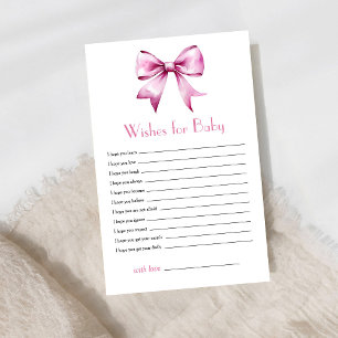 Pink Bow Ribbon Wishes for baby game