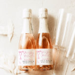 Pink Bow Shes Tying the Knot Bridal Shower Brunch Sparkling Wine Label<br><div class="desc">Pink Bow Shes Tying the Knot Bridal Shower Brunch Sparkling Wine Label This lovely Pink Bow Bridal Shower Sparkling Wine Label features a hand-painted pink-ribbon bow with modern calligraphy, a beautiful way to accent your special day! Easily edit most wording to match your event! Text and background colours are fully...</div>