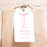 Pink Bow She's Tying The Knot Bridal Shower Gift Tags<br><div class="desc">Pink Bow She's Tying The Knot Bridal Shower Favour Tags</div>