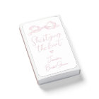 Pink Bow She's Tying the Knot Fête des mariées