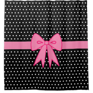 Pink Bow Shower Curtain