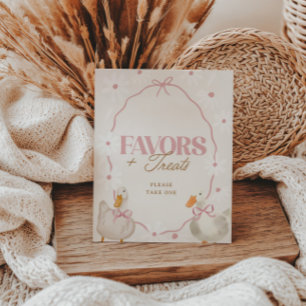 Pink Bow Silly Goose Coquette Favours & Treats Sig Poster