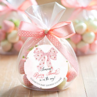 Pink Bow Strawberry Berry Sweet Baby Shower