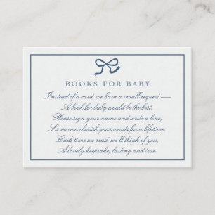 PInk Bow & Stripes Books for baby Enclosure Card