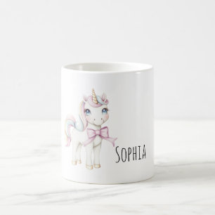 Pink Bow Unicorn  Coffee Mug