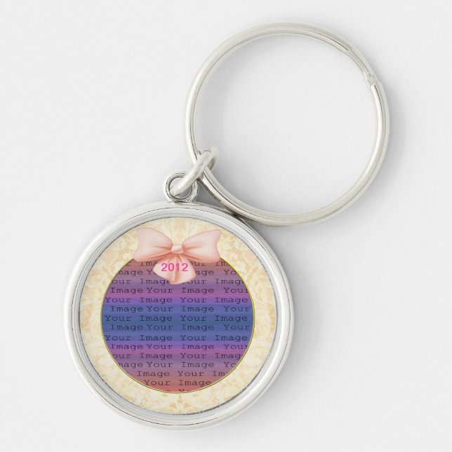 Pink Bow Wedding Key Chain (Front)
