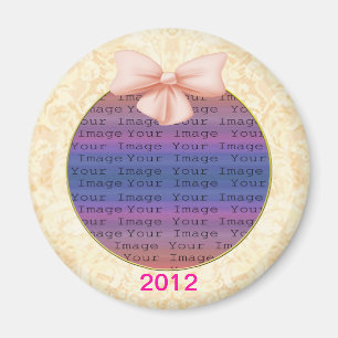 Pink Bow Wedding Magnet