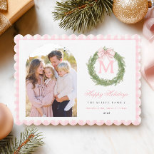 Pink Bow Wreath Christmas