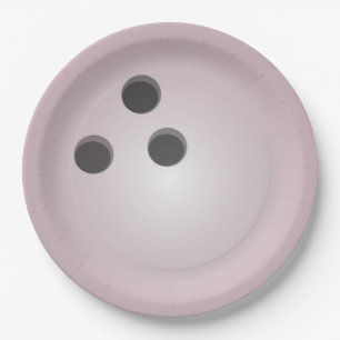 Pink Bowling Ball Paper Plate