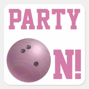 Pink Bowling Ball Party sur Sticker