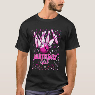 Pink Bowling Birthday Girl Party Design T-Shirt