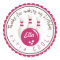Pink Bowling Birthday Party Favour Stickers