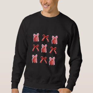 Pink Bows Cute Coquette strawberry y2k Clean Girl Sweatshirt
