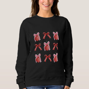 Pink Bows Cute Coquette strawberry y2k Clean Girl  Sweatshirt