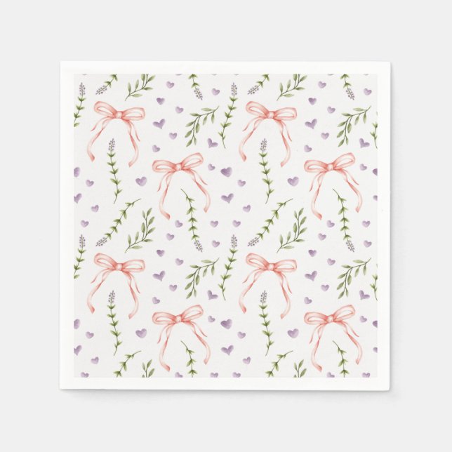 Pink Bows  Napkin (Front)
