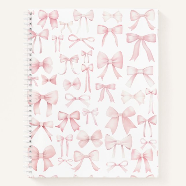pink bows pattern notebook (Front)