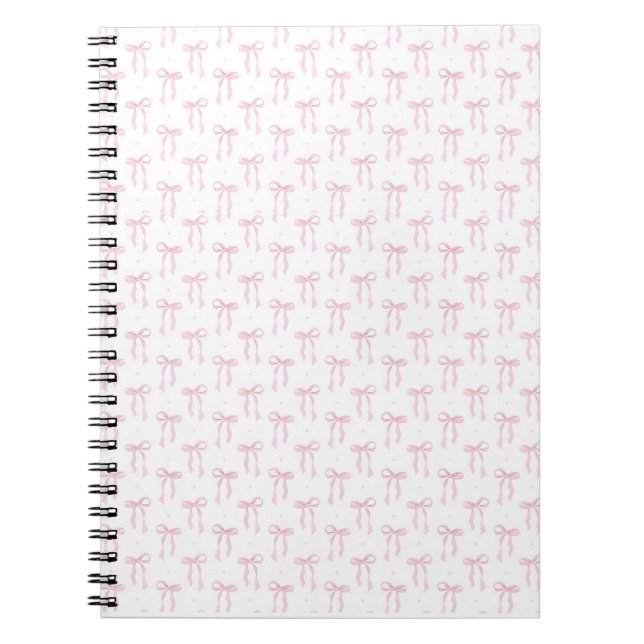 Pink Bows Pattern Notebook (Front)