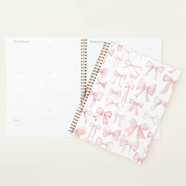 pink bows pattern planner (Display)