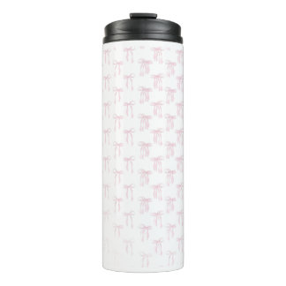 Pink Bows Pattern Water Bottle