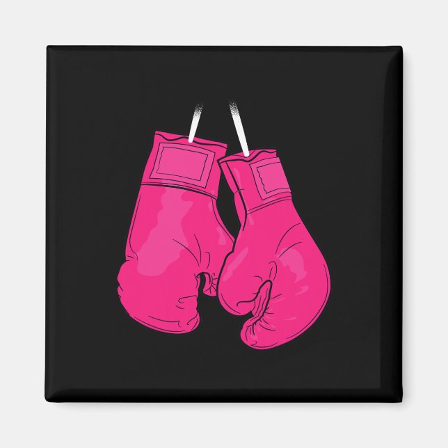 Pink Boxing Gloves Breast Cancer Awareness Cool Wa Magnet (Front)