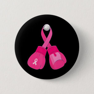 Pink Boxing Gloves Breast Cancer Awareness Cute 2 Inch Round Button