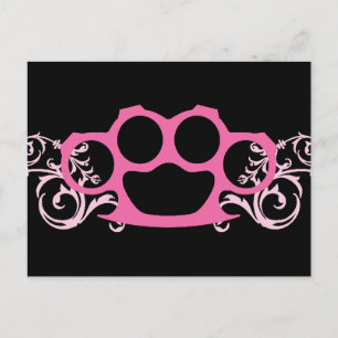 Pink Brass Knuckles Postcard