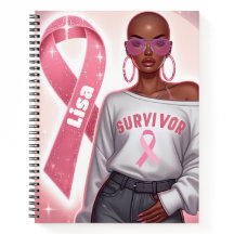 Pink Breast Cancer Awareness Spiral Notebook