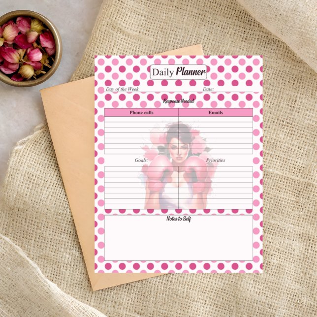 Pink Breast Cancer _ Daily Overview Notepad (Creator Uploaded)