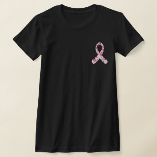 Pink Breast Cancer Flower Ribbon Customizable Year T-Shirt