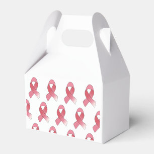 Pink Breast Cancer Ribbon Drawing BCA Month Favor Box