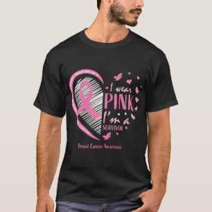 Pink Breast Cancer Survivor Gifts Women Mom Cancer T-Shirt