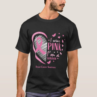 Pink Breast Cancer Survivor Gifts Women Mom Cancer T-Shirt