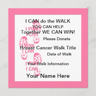 Pink Breast Cancer Walker I Pink I Can Invite