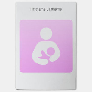 Pink Breastfeeding Icon Post-it Notes