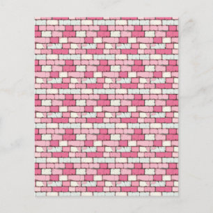 Pink Brick Wall Scrapbook Paper Junk Journal Paper