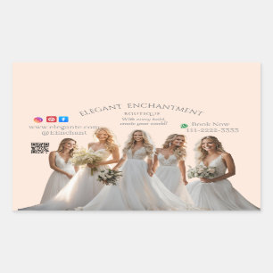 Pink Bridal Bliss Celebrate Love Happiness Wedding Sticker